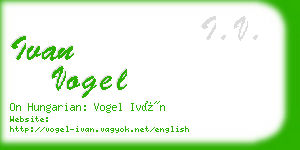 ivan vogel business card